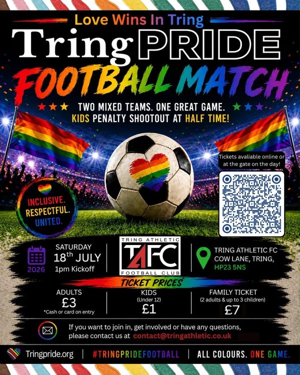 Tring Pride Football Match ticket