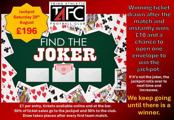 Find the joker ticket - Saturday 29th August draw