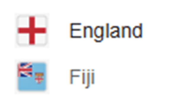 England V Fiji Saturday 8th November 2025