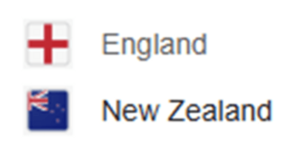 England V New Zealand Saturday 15th November 2025