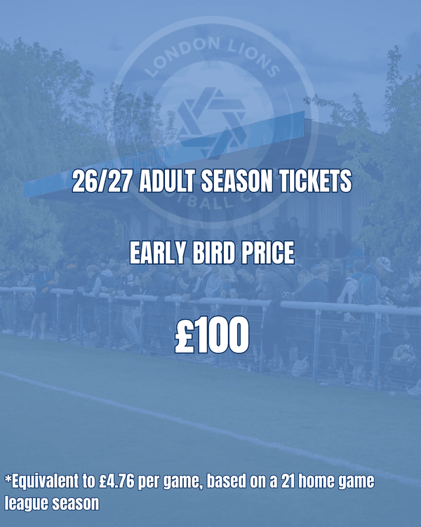 Adult Season Ticket- Early Bird price