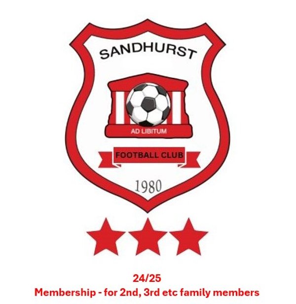 Sandhurst FC 25/26 Membership (discounted for additional siblings)