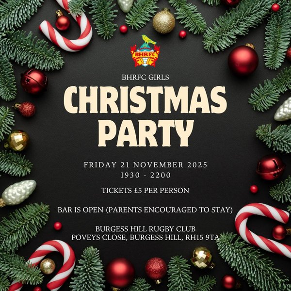 BHRFC GIRLS CHRISTMAS PARTY