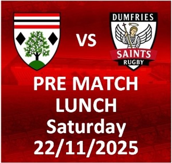 PRE MATCH LUNCH - 22/11/25