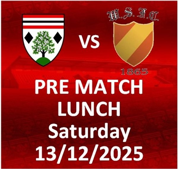 PRE MATCH LUNCH - 13/12/25