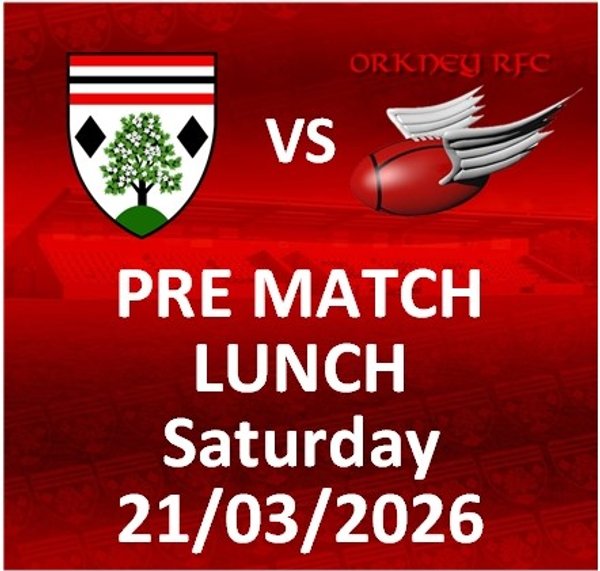 PRE MATCH LUNCH - 21/03/26