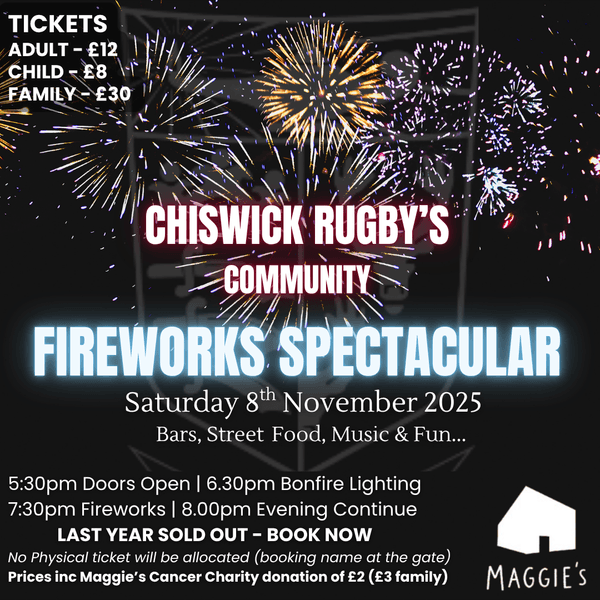 CHISWICK RUGBY'S COMMUNITY FIREWORKS SPECTACULAR