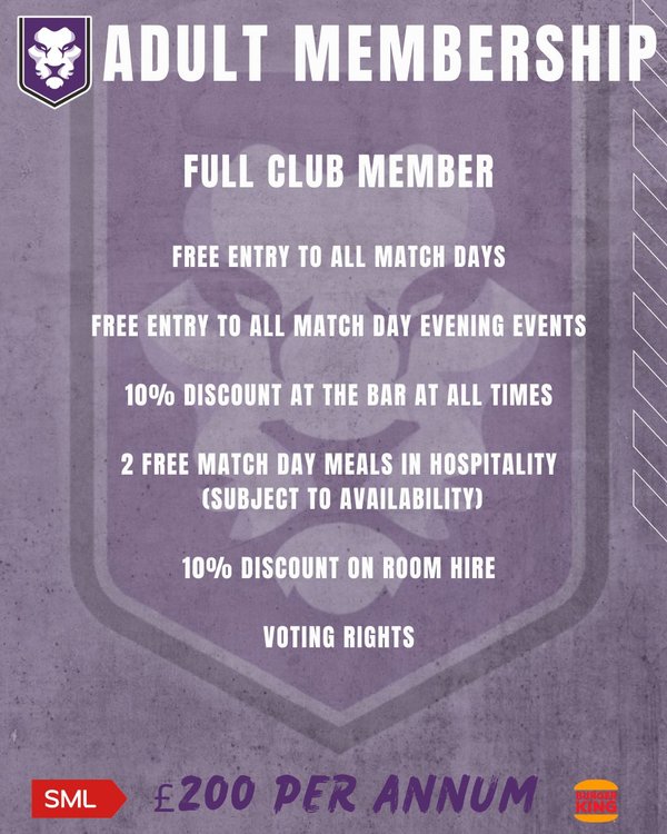 ADULT FULL MEMBERSHIP 2026-27
