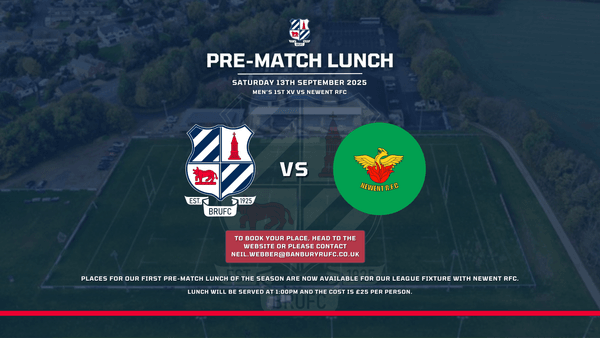 First Matchday Lunch Tickets - 13th September vs Newent