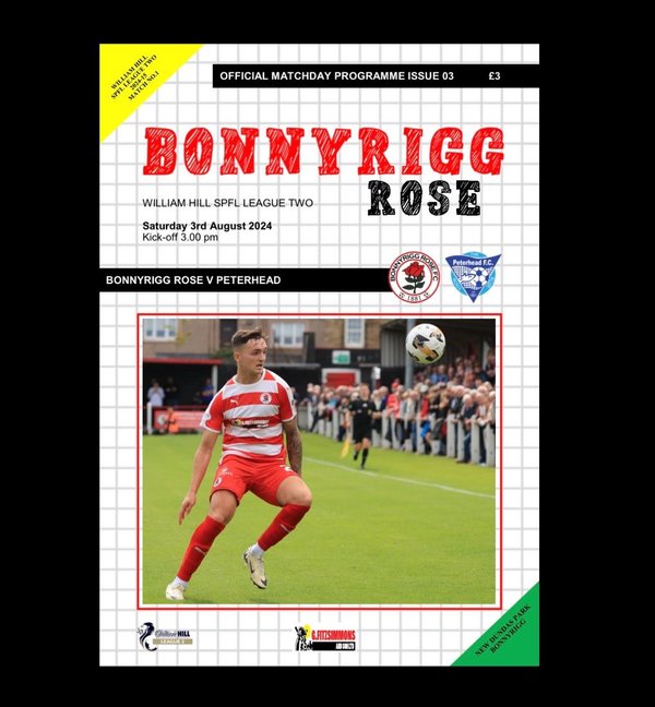 Bonnyrigg Rose v Peterhead 03/08/2024