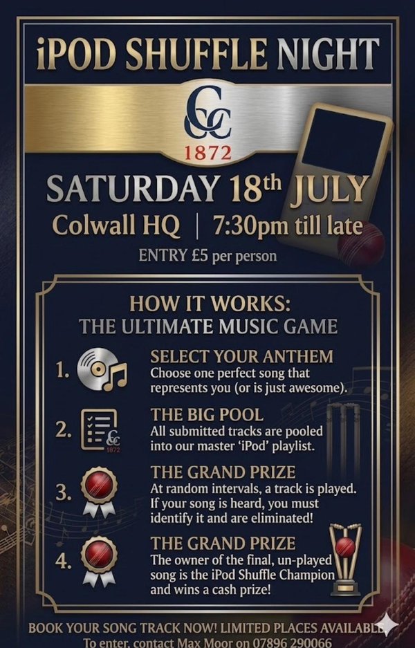 iPod Shuffle Night - 18th July 2026