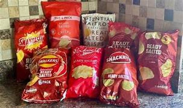 Crisps, Moster Munch etc