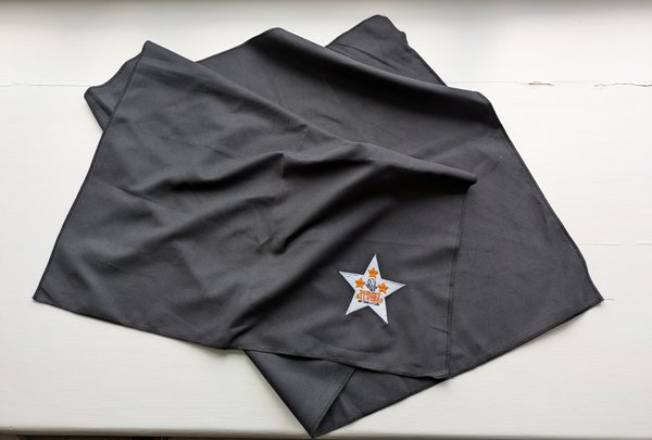 Black sweat towel with DAS logo
