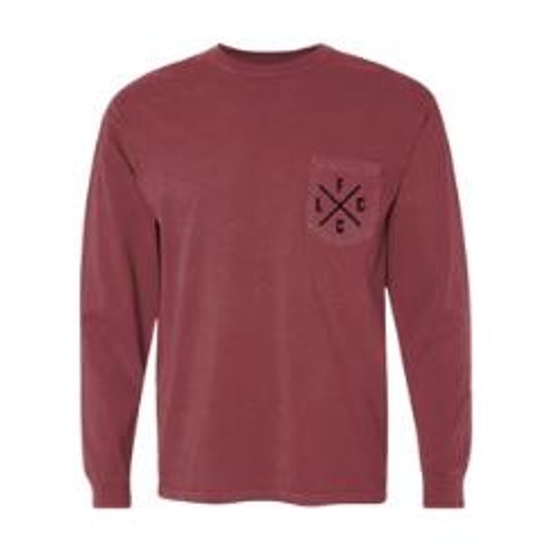 Long Sleeve Pocket Tee Brick
