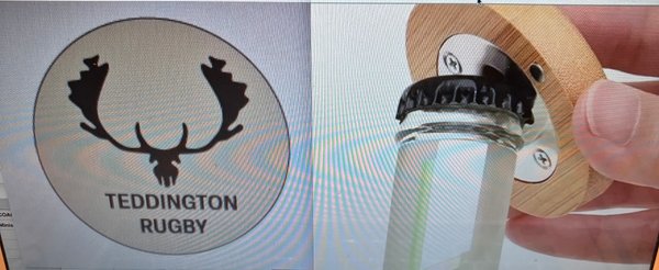 TRFC wooden bottle opener and fridge magnet