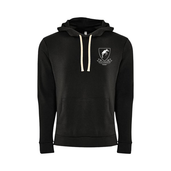 OKAPI WANDERERS RFC CREW NECK BLACK SWEATSHIRT WHITE EMBROIDERED LOGO