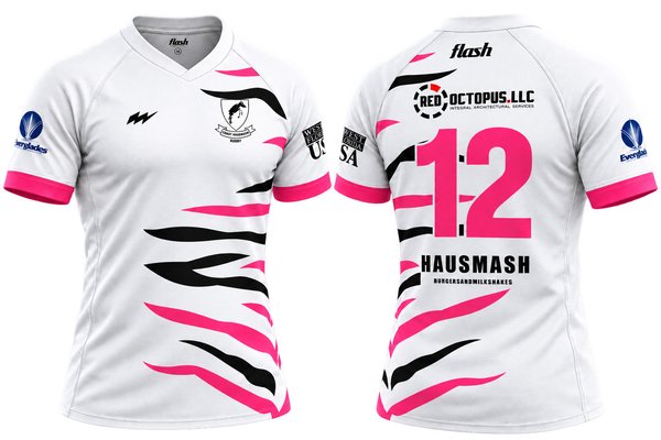 Okapi Wanderers Rugby White Playing Jersey 2024 or 2025 Season Previous season