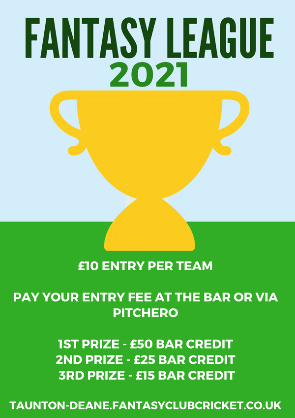 Taunton Deane Cricket Club Fantasy League 2021
