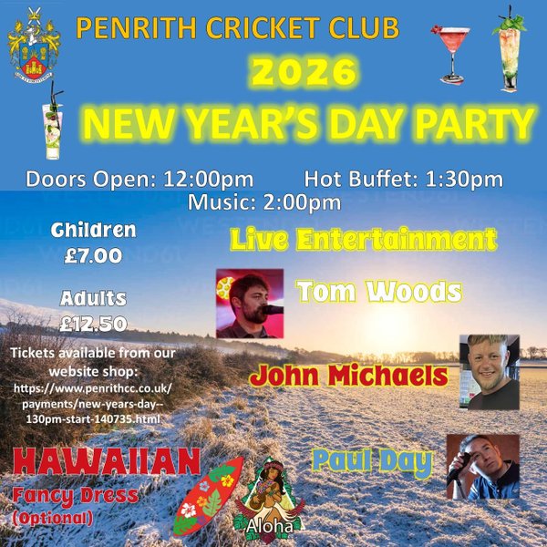 New Year’s Day - 1.30pm start