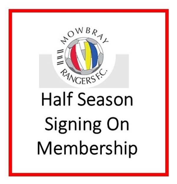 Half Season - Signing On Membership 25/26 Season