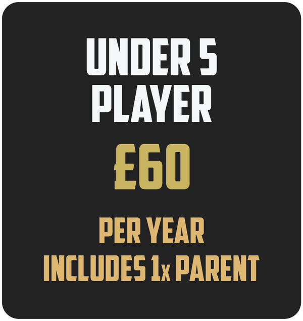 Kesteven Rugby - Annual Junior Under 5 smALL Blacks Player Subscription.