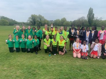 ST THOMAS MOOOR PRIMARY SCHOOL WINS OUR 1ST Girls Years 5 & 6 Waterfall Festival'' AT DARTFORDIANS