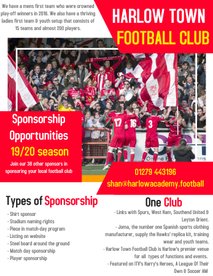 Sponsorship Opportunities 2019-20