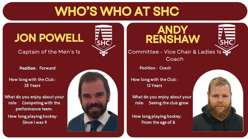 Who's Who at SHC - Jon Powell and Andy Renshaw