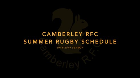 Camberley Senior Club Pre-Season Schedule