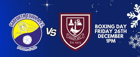 Book your ticket for our Boxing Day clash with Emley