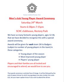 Men's Club Young Player Award Ceremony