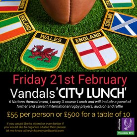 Vandals “City Lunch” fundraising lunch