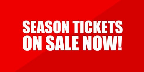 Season ticket sales - This Thursday & Friday