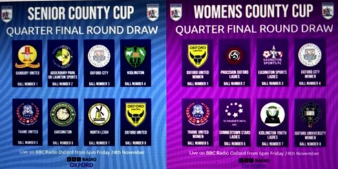 Oxfordshire Senior Cup Quarter Final Draws
