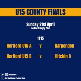 U15 County Finals Tomorrow!