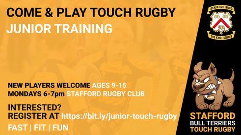 Junior Touch Rugby Training