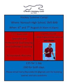 Junior Summer Training Camp - UPDATE