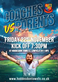 Parents vs Coaches Football Match - Friday 22nd November