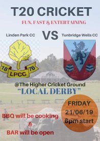 Linden Park Vs Tunbridge Wells - Twenty20 Cup - Friday 21st June