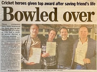 BCC members honoured for saving the life of fellow member