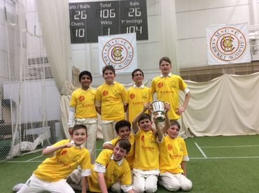 U11s win Primrose Hill CC Indoor Tournament 2015 - held at Lords Indoor Academy