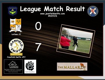 Match Report - Letham CC v Jeanfield Swifts AFC
