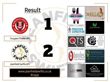 Match report - Toryglen Thistle AFC v Jeanfield Swifts AFC