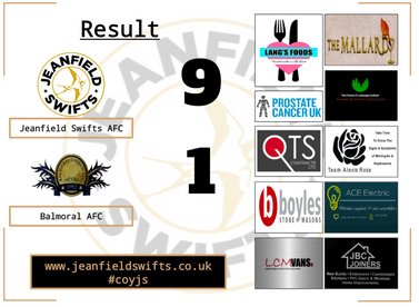 Match Report - Jeanfield Swifts AFC v Balmoral AFC