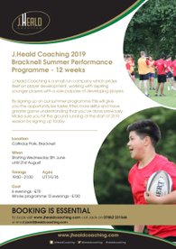 Bracknell Summer Programme - J Heald Coaching