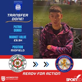 Exciting New Signing: Patrik Dunko Joins Armada FC from Sutton United