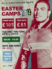 Harlequins rugby camp this Easter