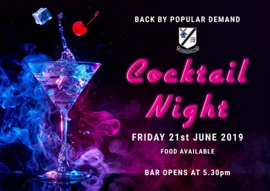 June Social Events - 21st June - Cocktail Night
