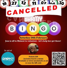 BARMY BINGO - CANCELLED
