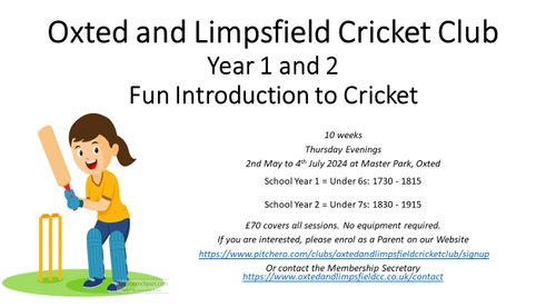 The return of Mini Cricket (School Years 1&2)